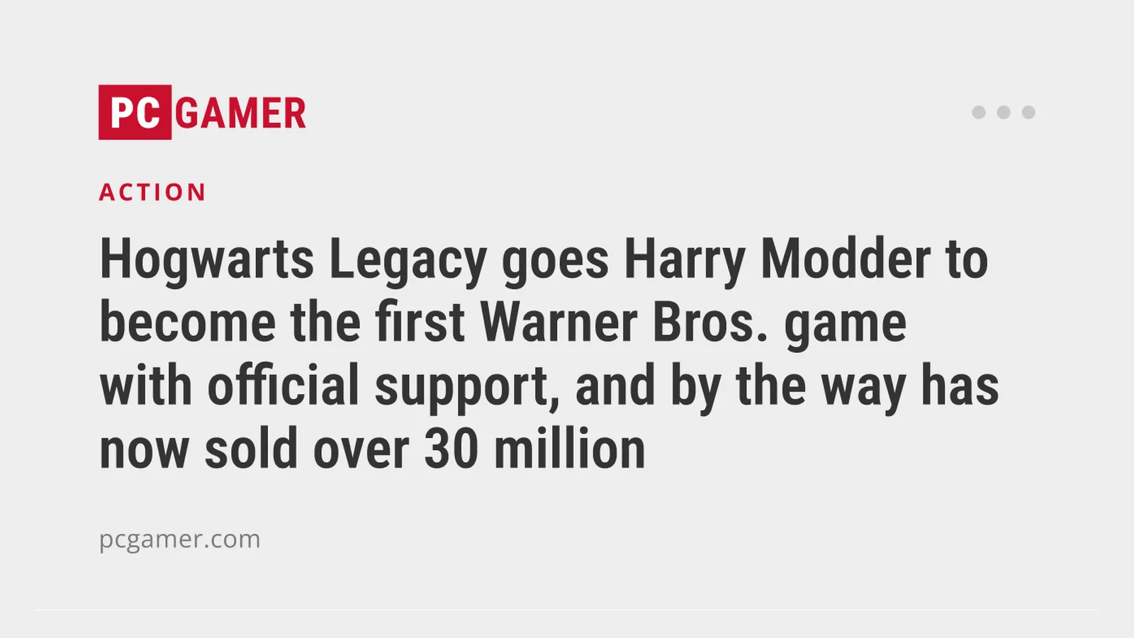PC Gamer on official Hogwarts Legacy mod support
