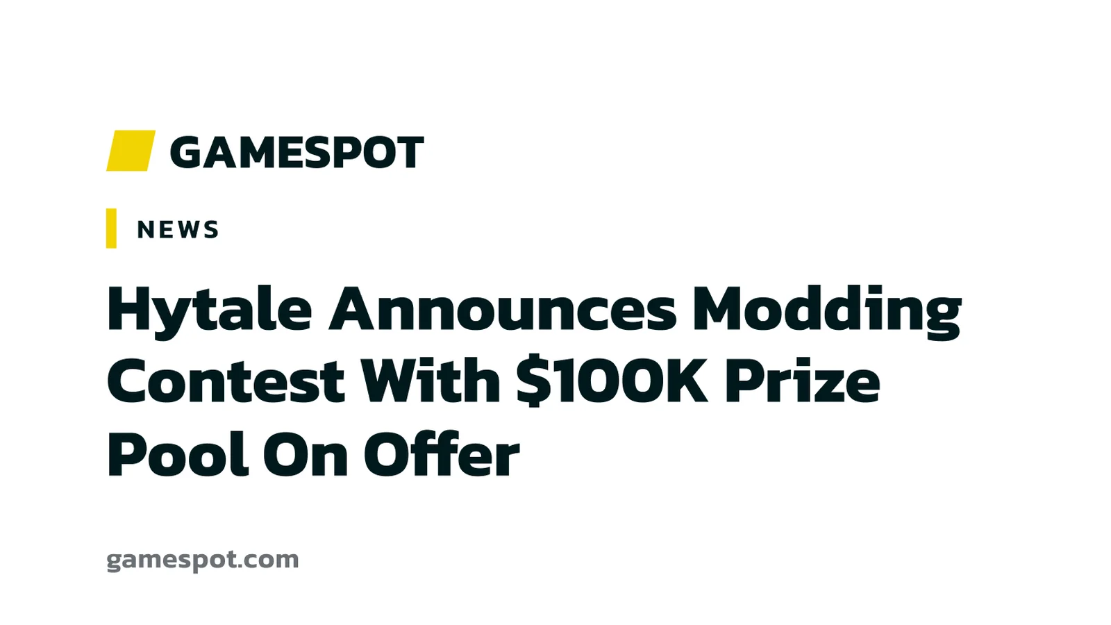 GameSpot on the $100K Hytale modding contest